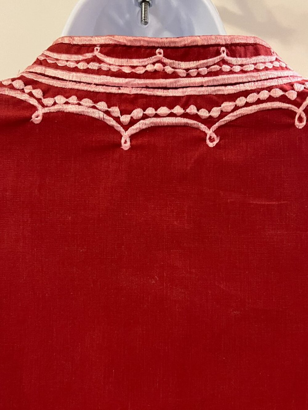 Vintage Coastal Grandmacore 70s Boho Chuchi Embroidered Tunic Top Women's XL - Picture 4 of 7